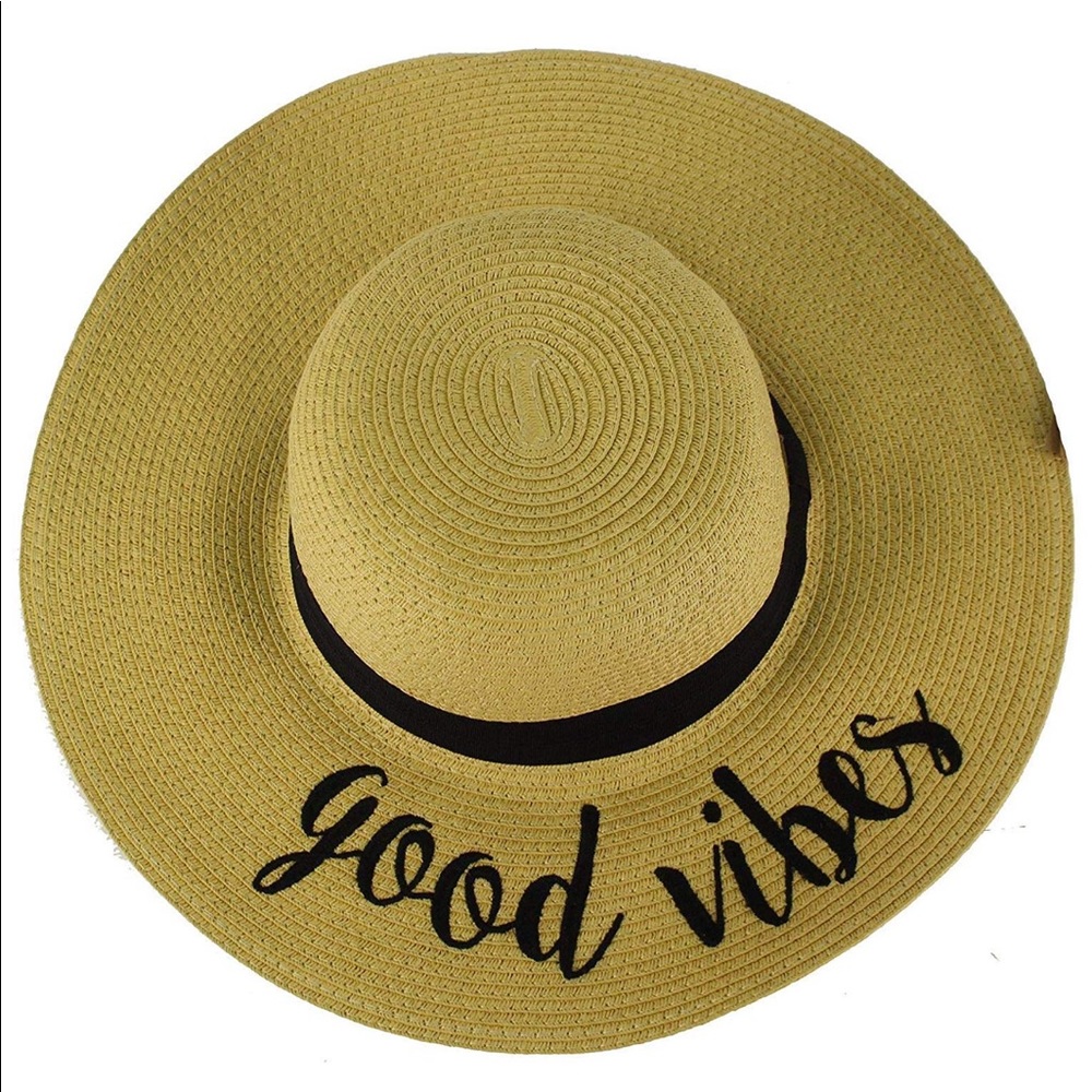 Straw Hat • Floppy Hat • Beach Hat • Summer Hat - Picture 2 of 5